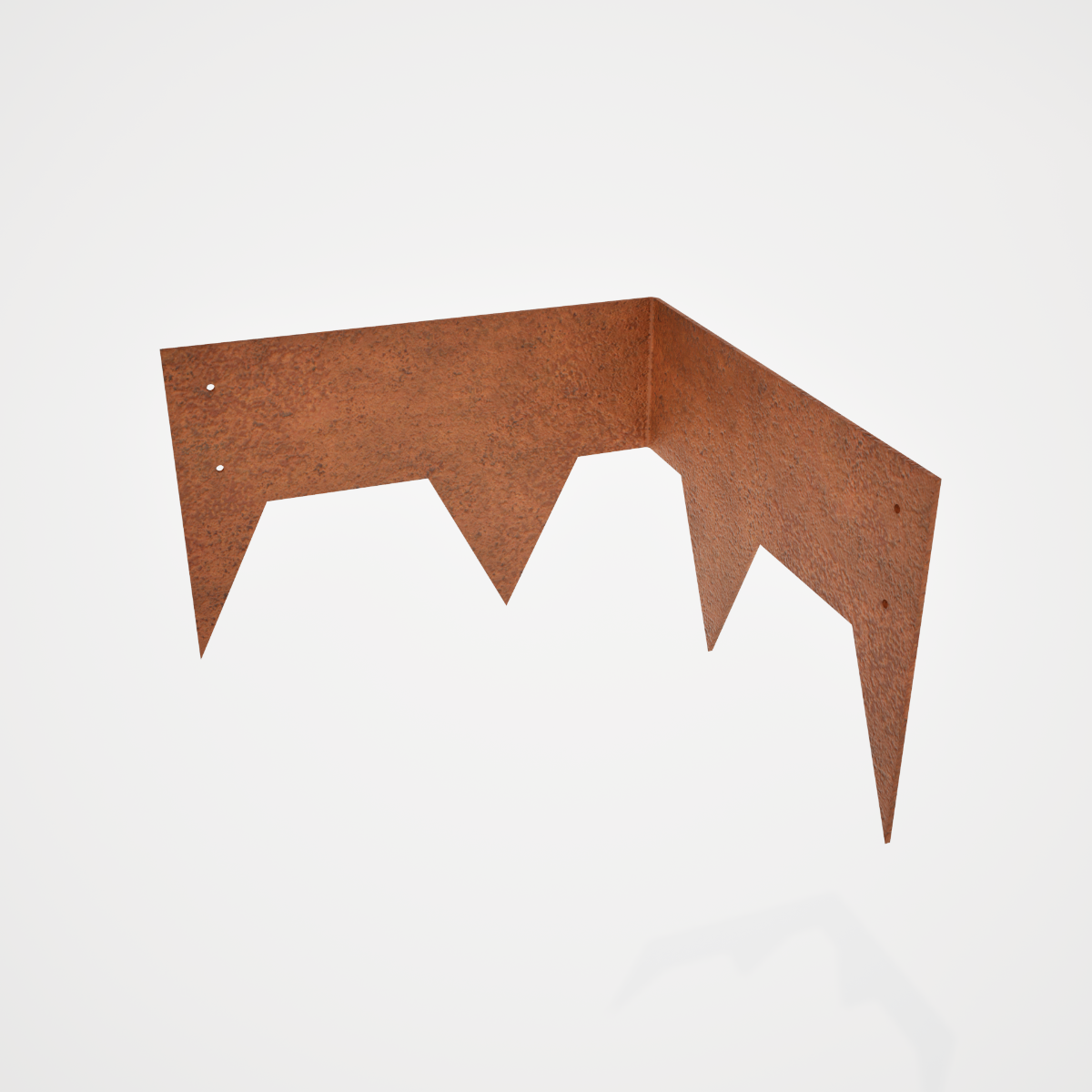 100 mm High. Corten Steel Garden Edging 3.00 mm Thick