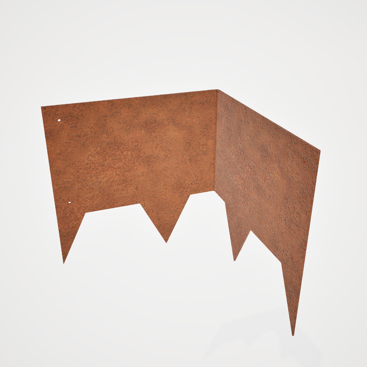 200 mm High. Corten Steel Garden Edging 3.00 mm Thick