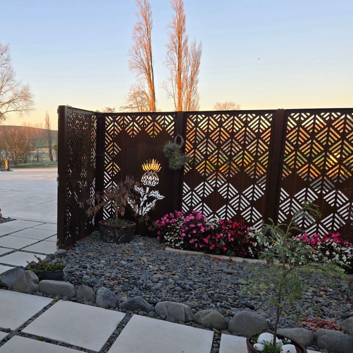 Privacy Screen  - Thistle Weave Panel Set