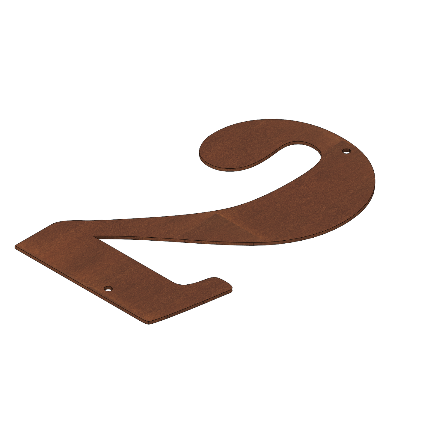 Extra Large Corten Steel House Numbers Bernard (500 mm)