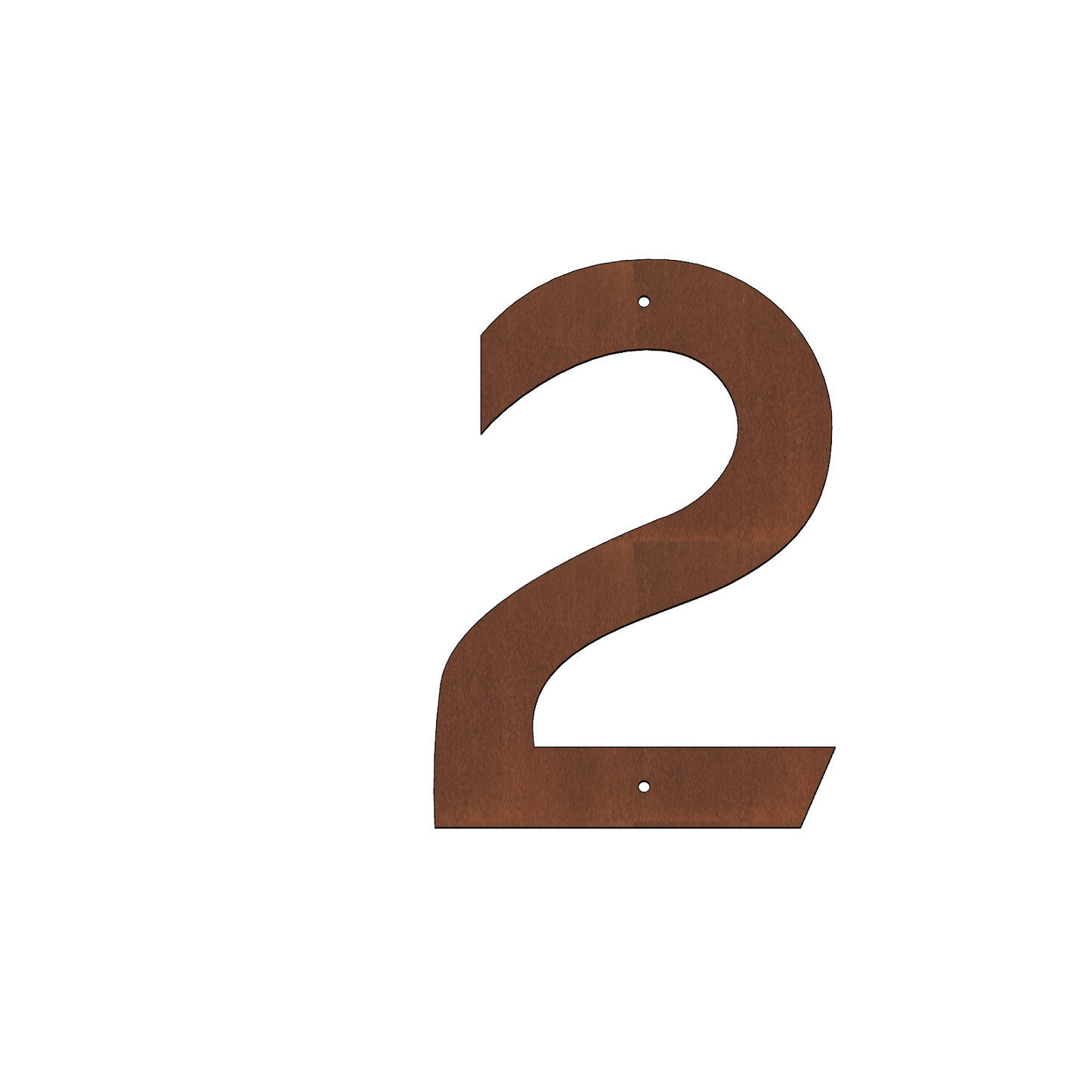 Corten Steel House Numbers "Highway" Large (300 mm)