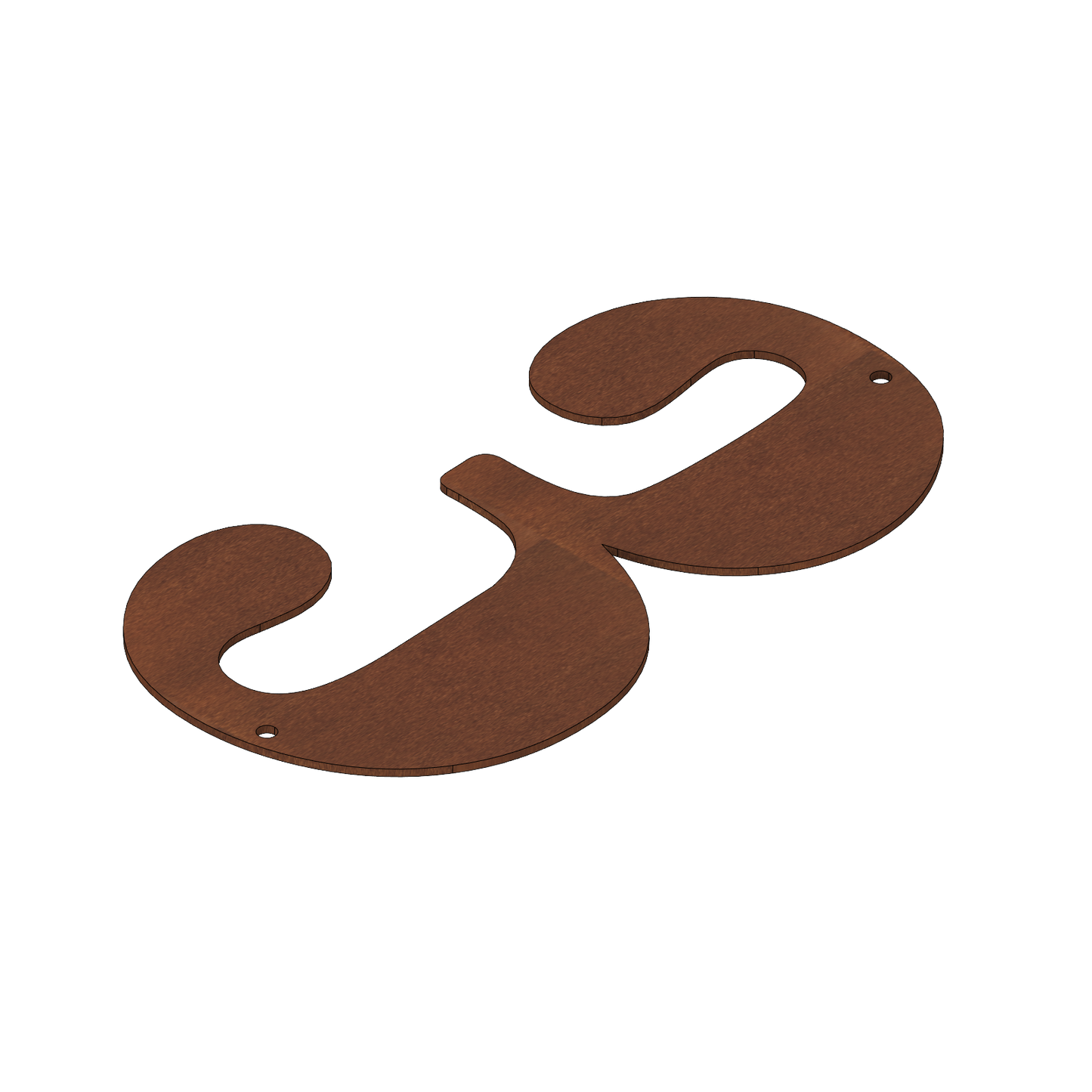 Corten Steel House Numbers Bernard (300 mm)