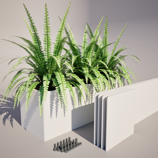 Flatpack Powder Coated Steel Trough Planter 400 mm High - Made in New Zealand