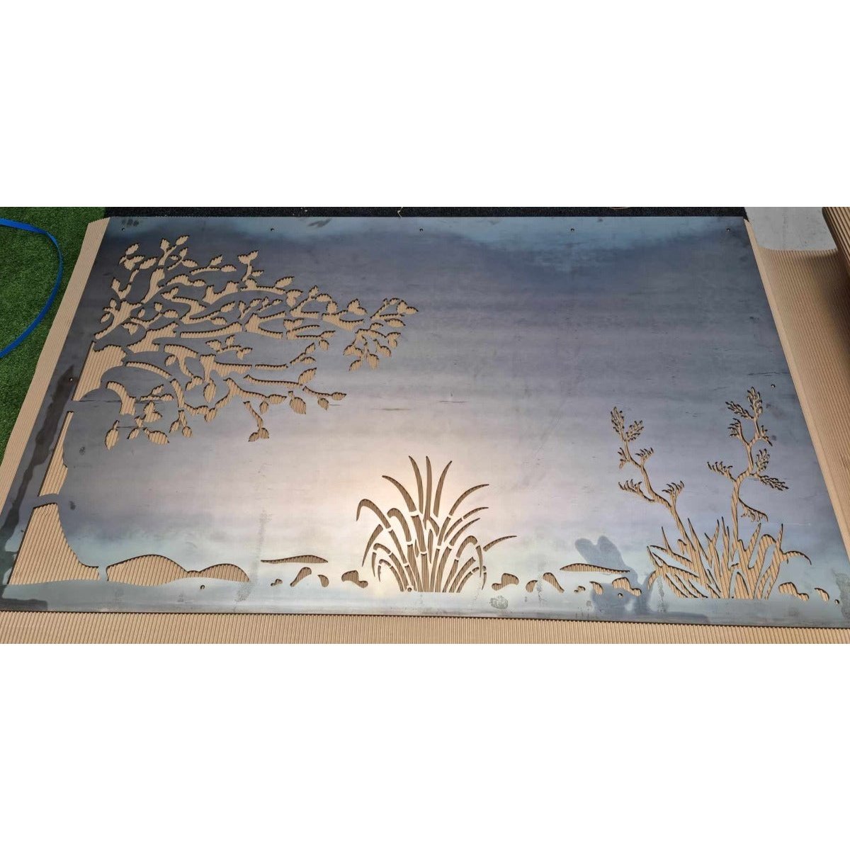 Tree with Toe Toe and Pukeko Metal Art - Set of 2 Balustrades