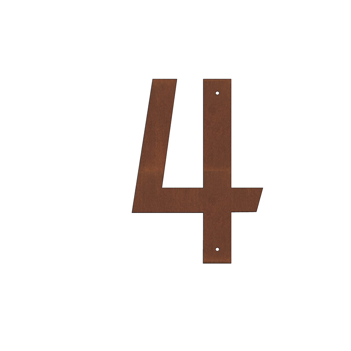 Extra Large Corten Steel House Numbers "Highway" (500 mm)
