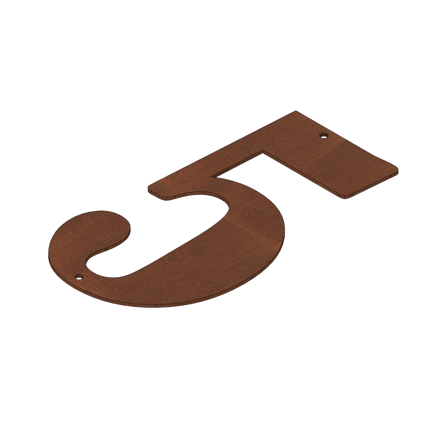 Extra Large Corten Steel House Numbers Bernard (500 mm)