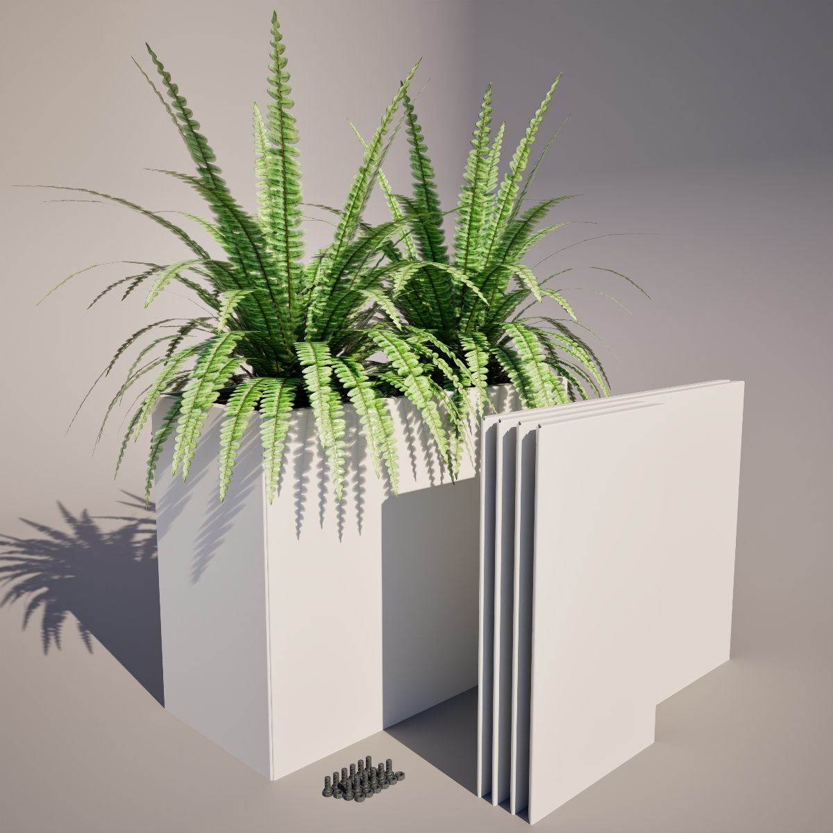 Flatpack Powder Coated Steel Trough Planter 550 mm High - Made in New Zealand