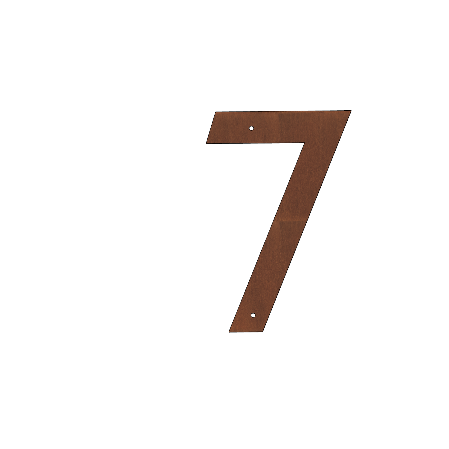 Extra Large Corten Steel House Numbers "Highway" (500 mm)