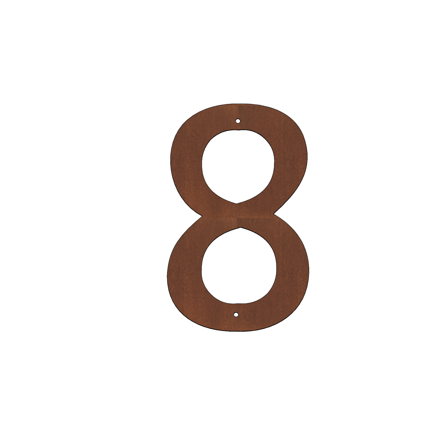 Extra Large Corten Steel House Numbers "Highway" (500 mm)