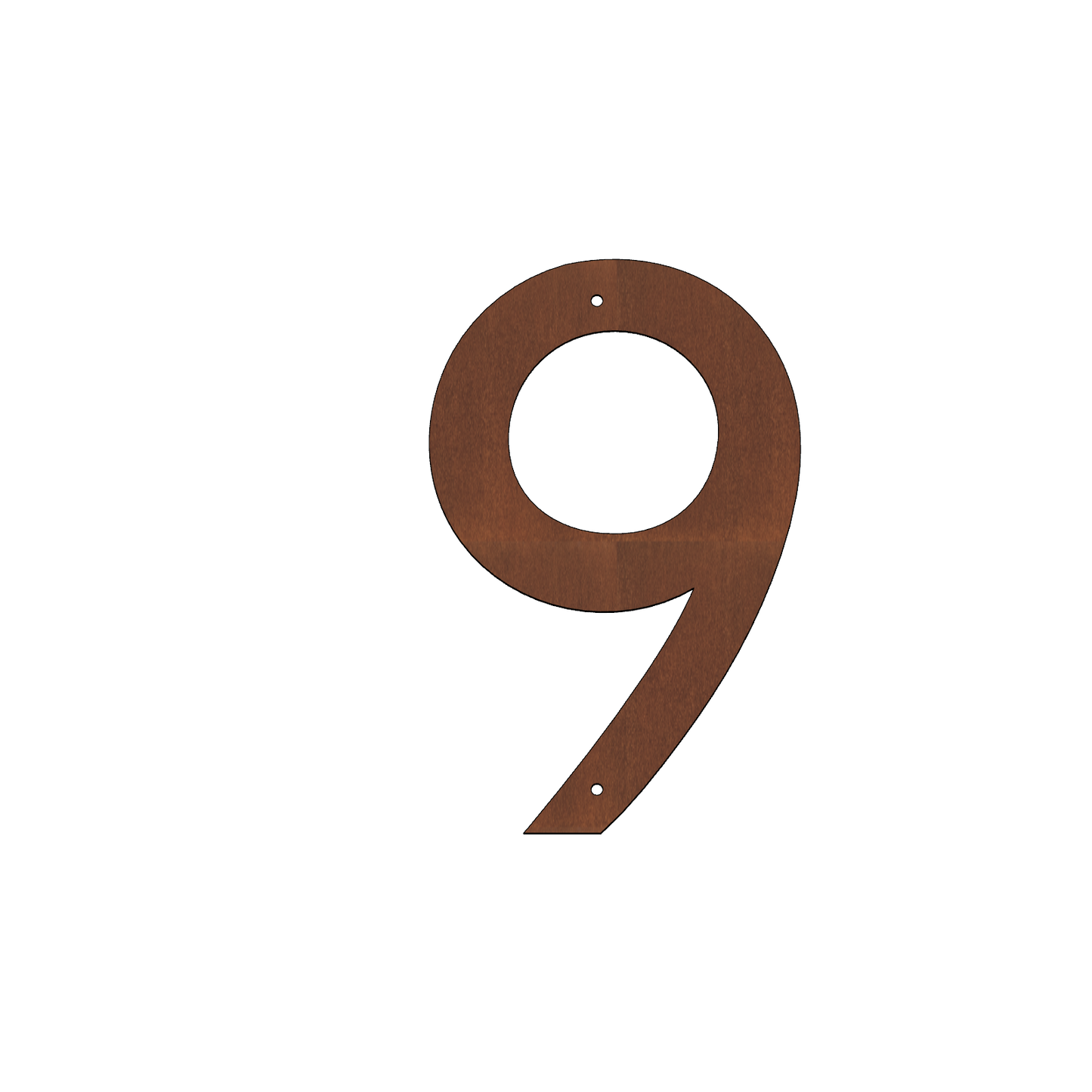 Extra Large Corten Steel House Numbers "Highway" (500 mm)