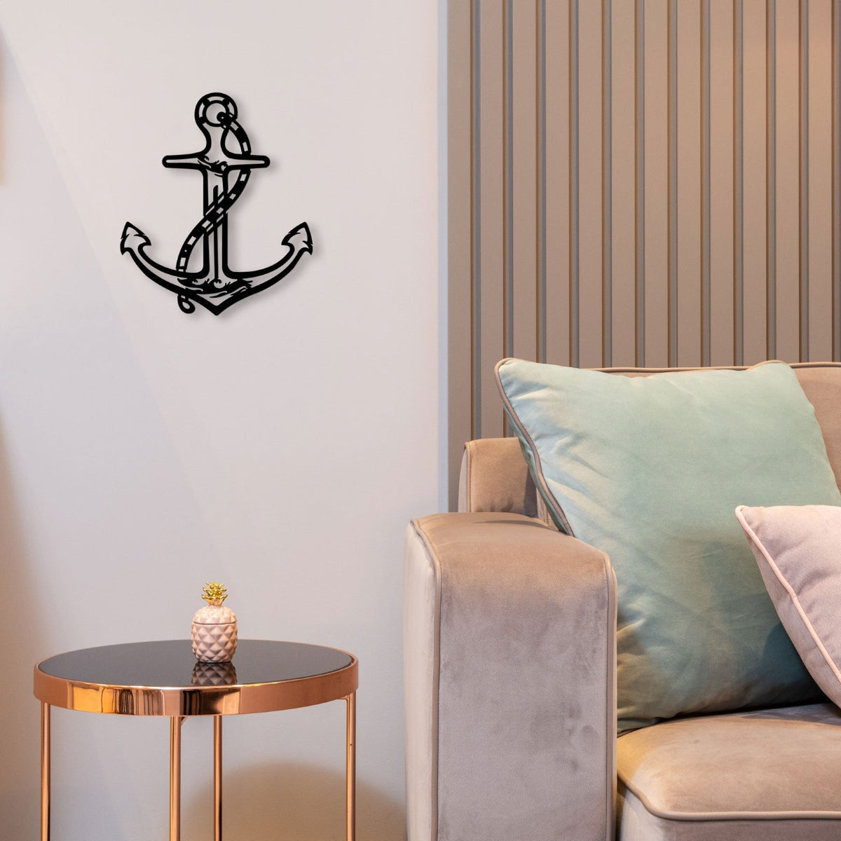 Anchor - Black Powder Coated Wall Art