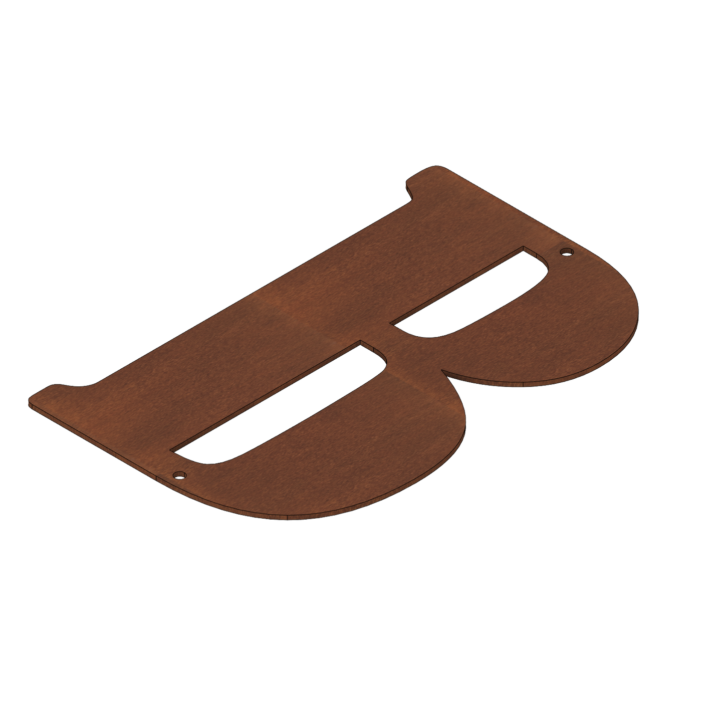 Extra Large Corten Steel House Numbers Bernard (500 mm)