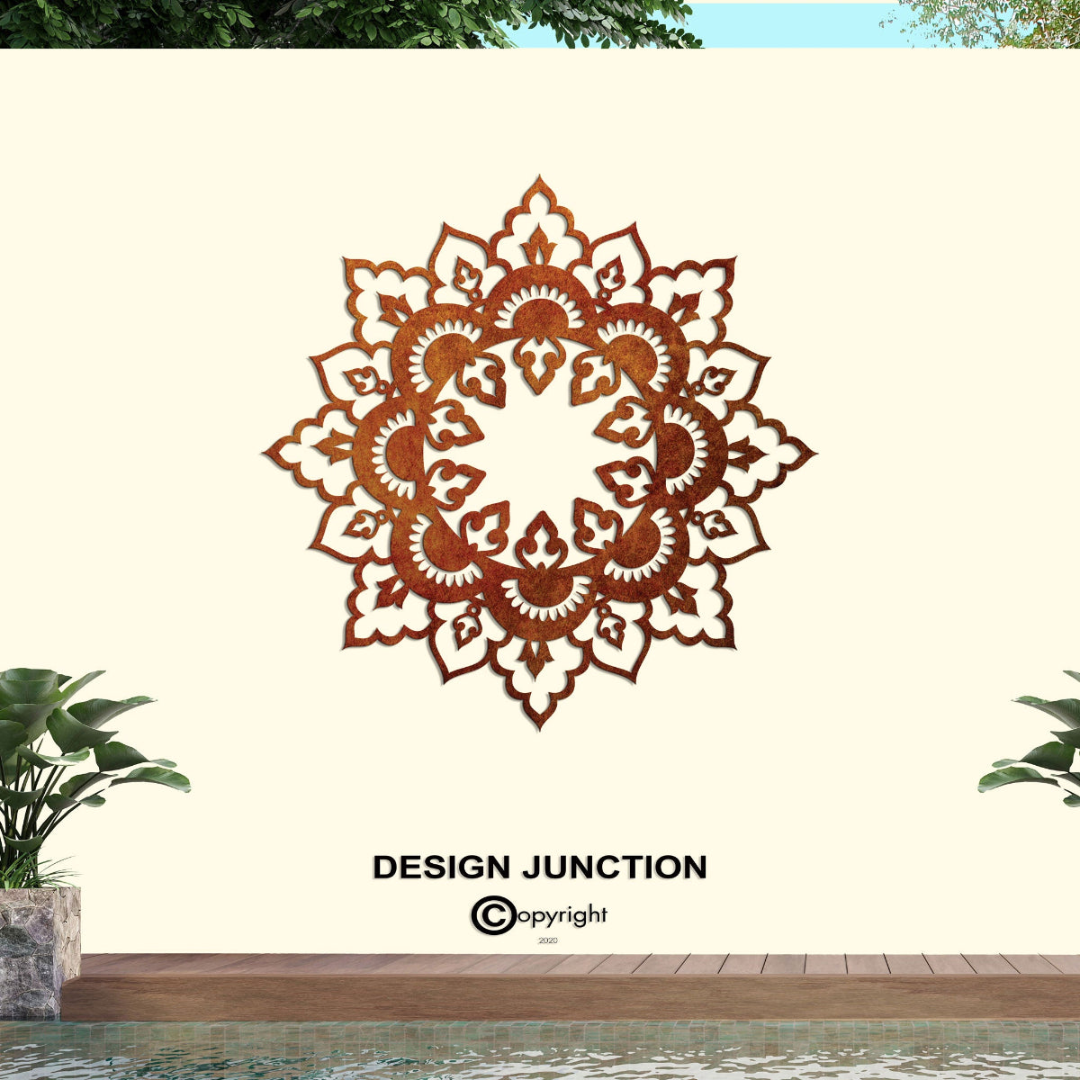 Corten Steel Wall Art - Boho Mandala CR6