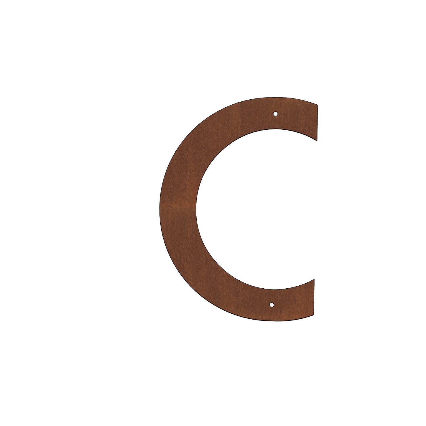 Extra Large Corten Steel House Numbers "Highway" (500 mm)