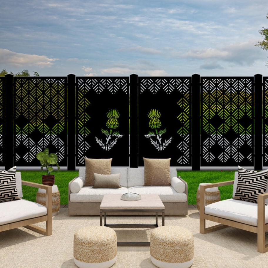 Privacy Screen  - Thistle Weave Panel Set
