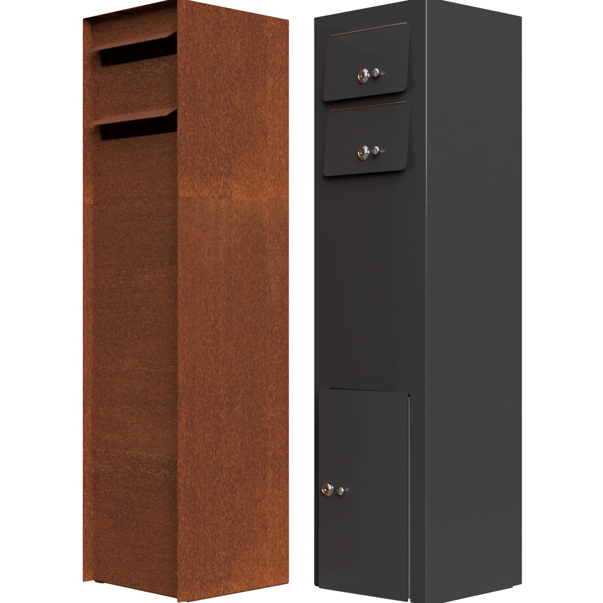 "SONI" Double Slot Tower Type Free Standing Letterbox