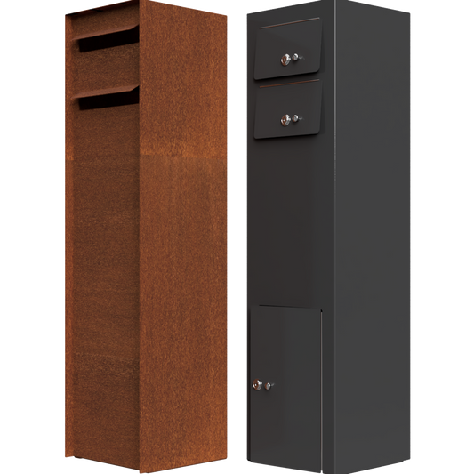"SONI" Double Slot Tower Type Free Standing Letterbox