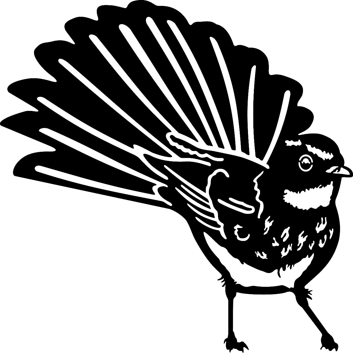 Fantail ( Front) - Corten Steel Wall Art