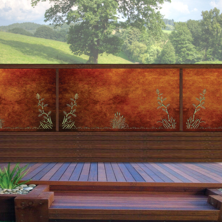 Flax 1 - Kiwi Bush Collection of Balustrades ( 1735 x 1100 mm )