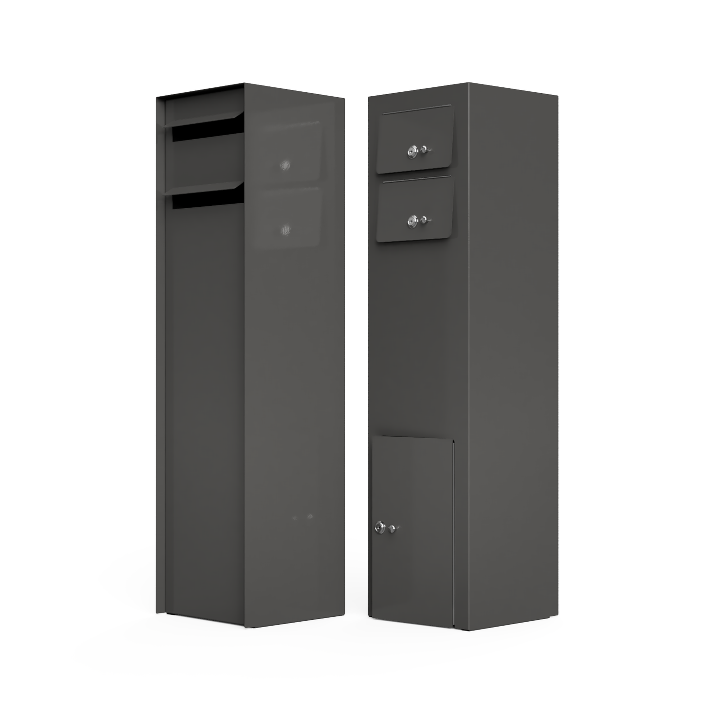 "SONI" Double Slot Tower Type Free Standing Letterbox