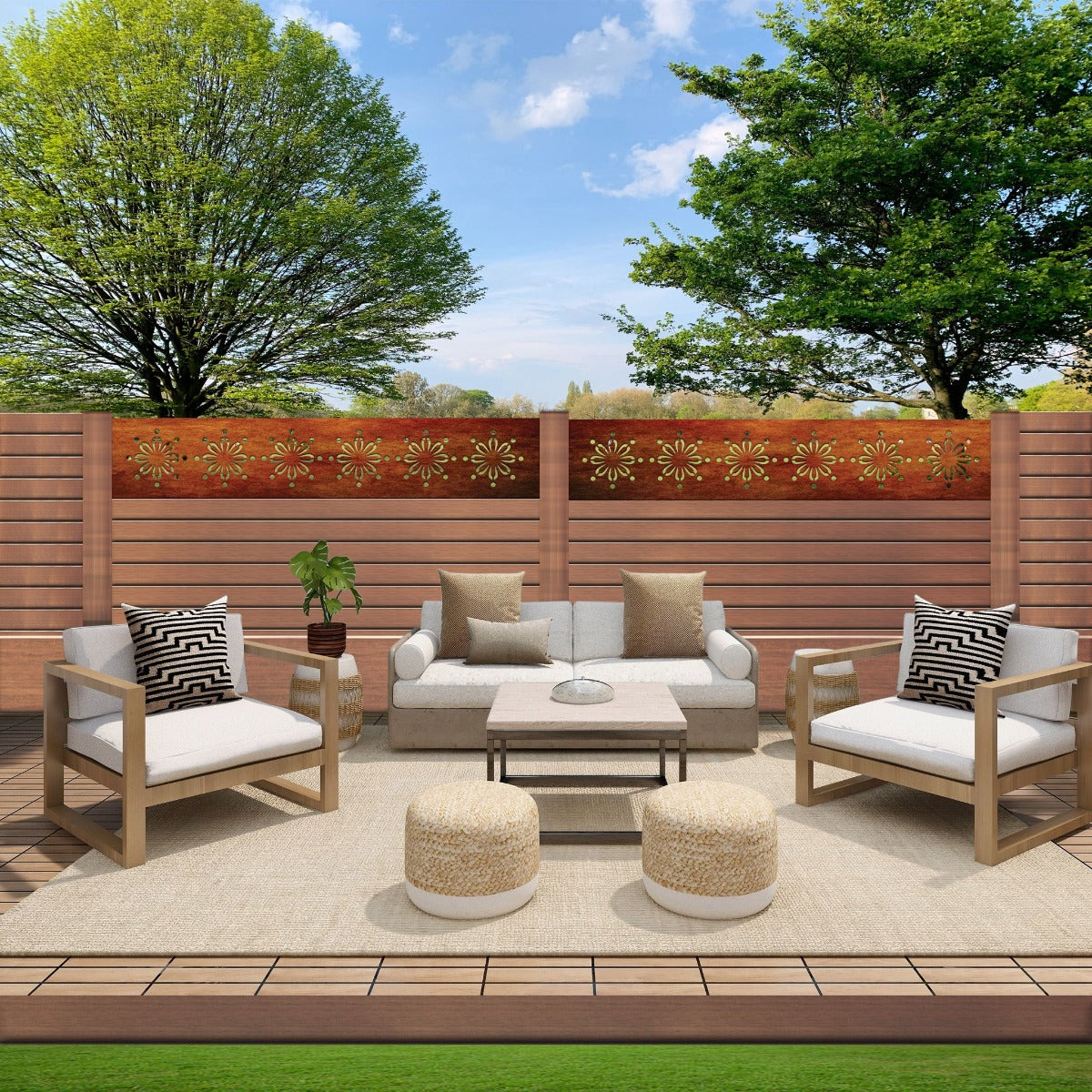 Laser Cut Fence Runner -  Flowers 2