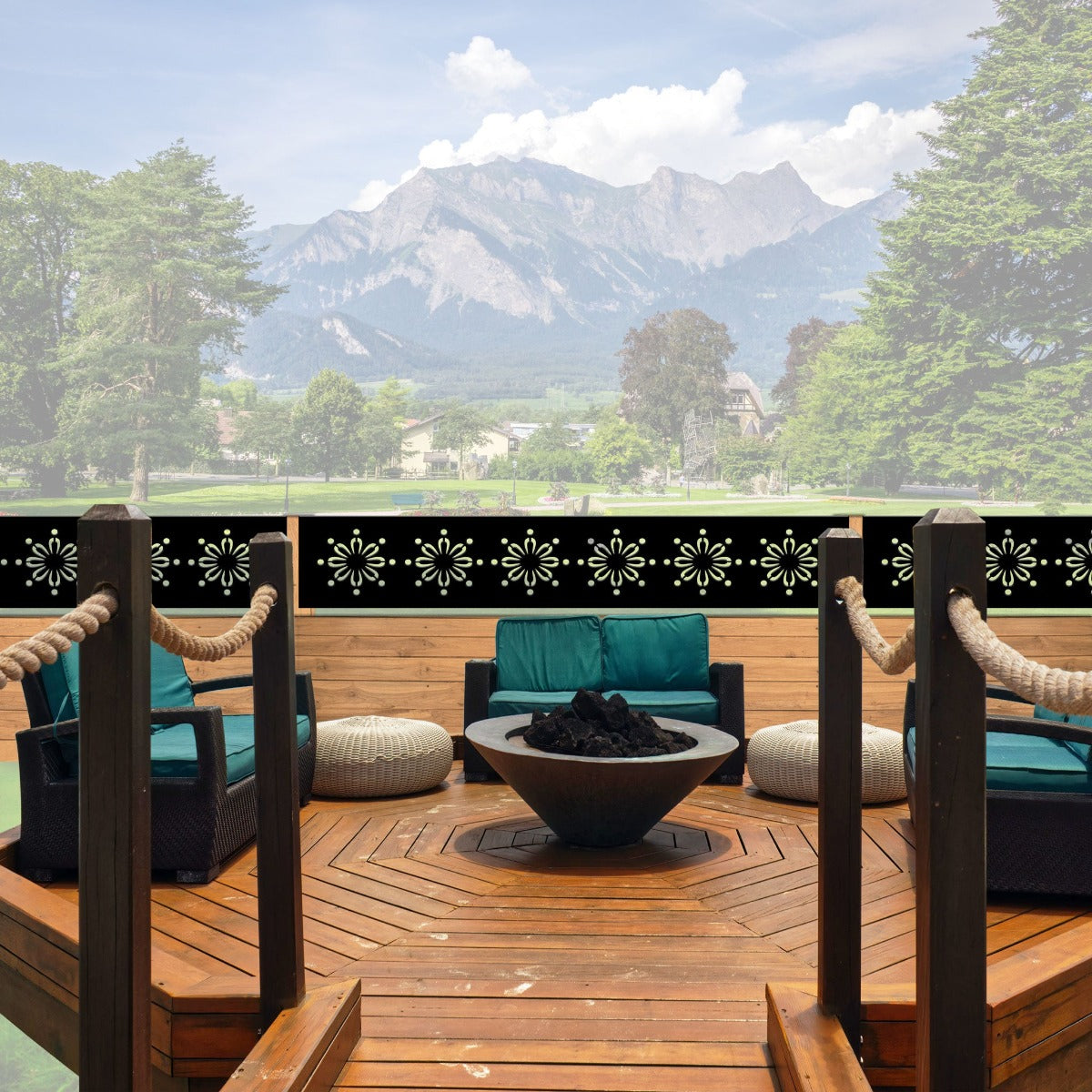 Laser Cut Fence Runner -  Flowers 2