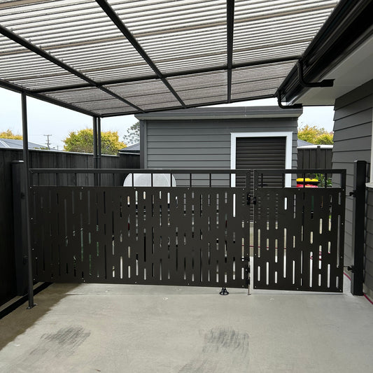 Driveway Metal Gate  - The Vertical Lines