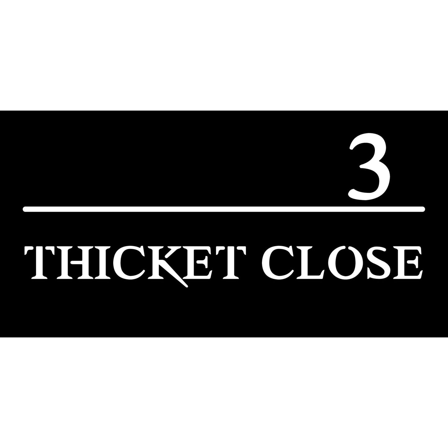 Create Your Personalized House Address Sign Plate - Small 40 x 20 cm Rectangle Horizontal