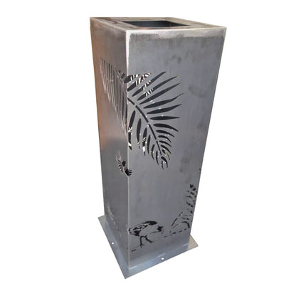 Corten Steel Garden Sculpture (Set of 3)- Harmony of the Wild Light Pillar