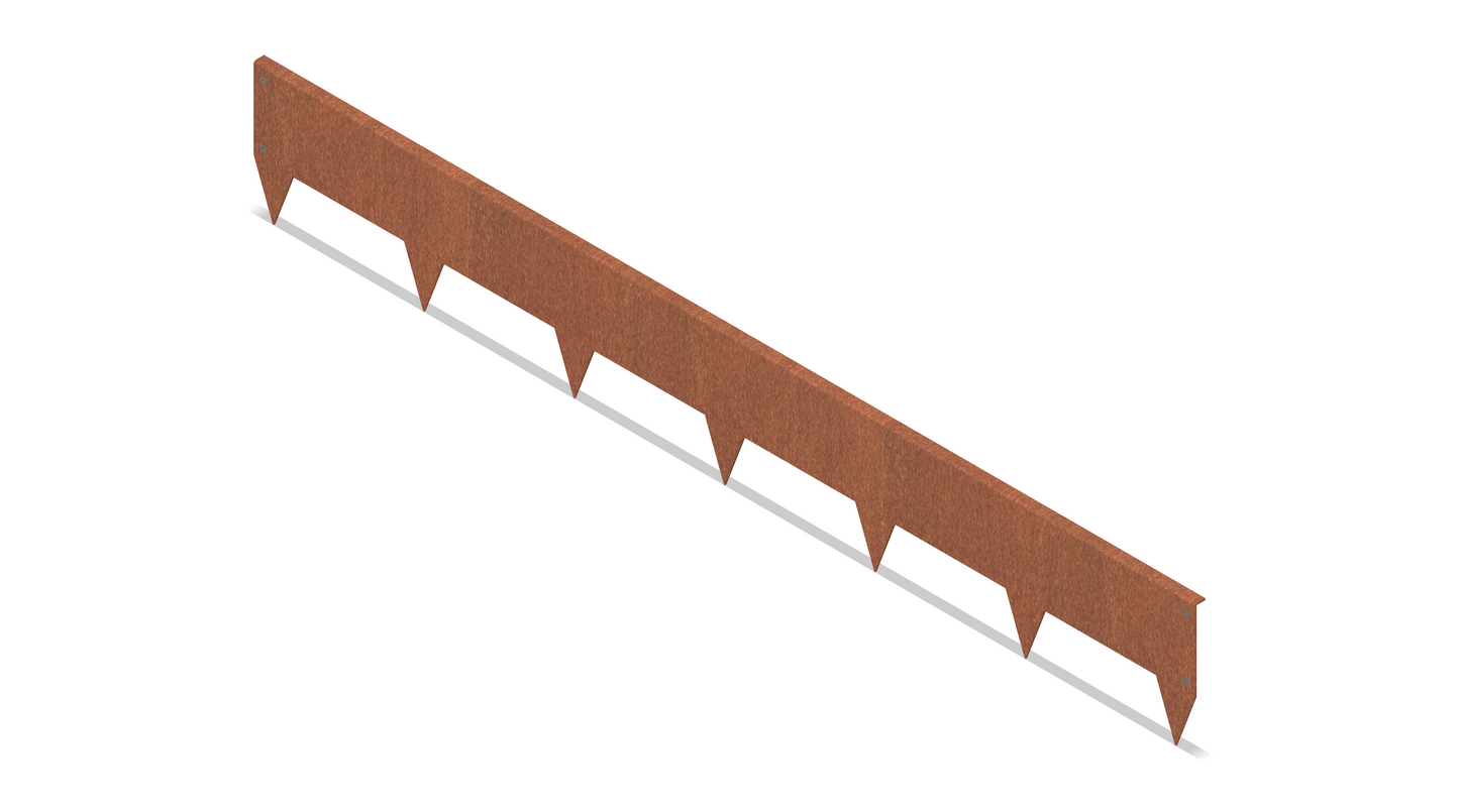150 mm TerraEdge Rigid Corten Steel Garden Edging