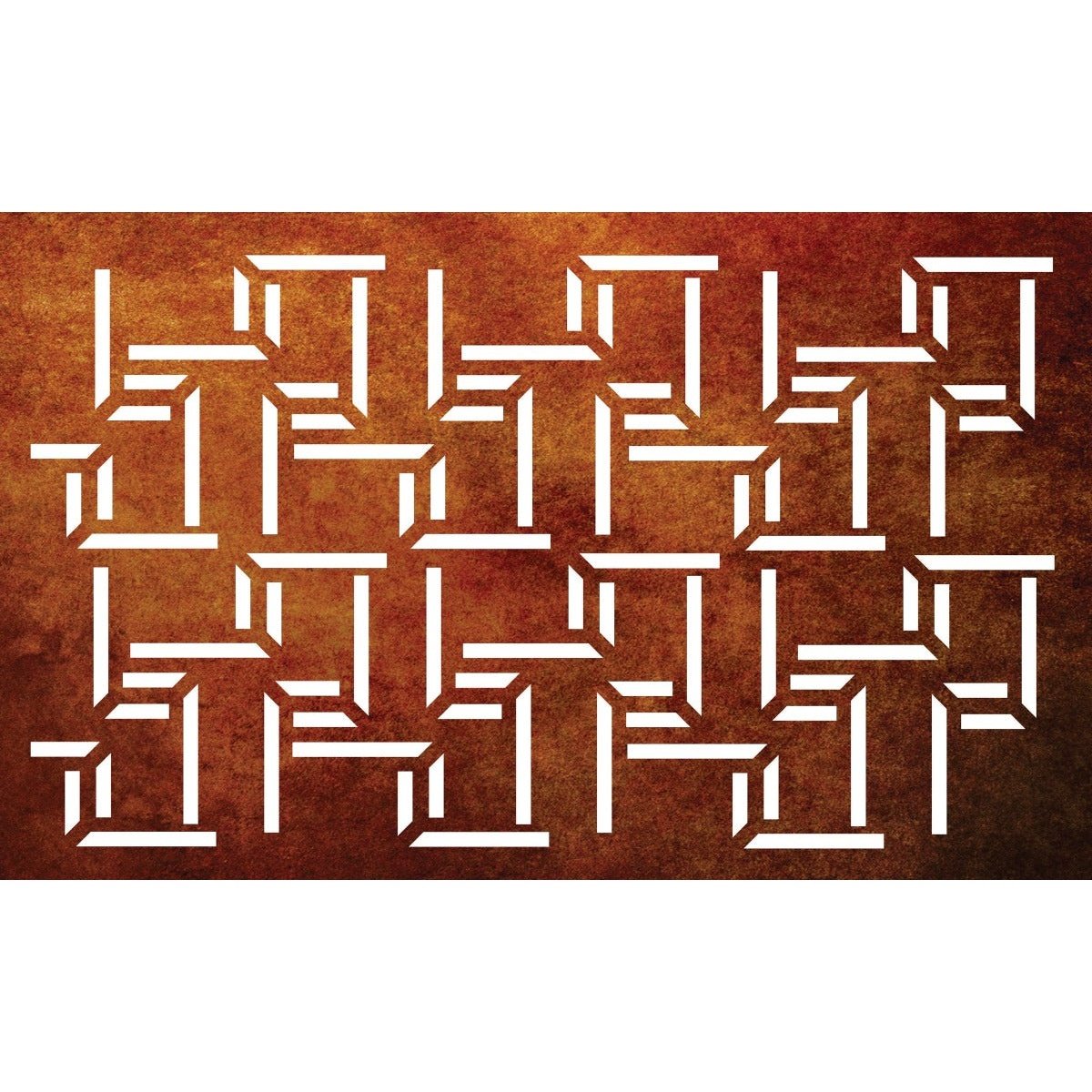 Corten Steel Balustrade & Fence Panel - Random Lines