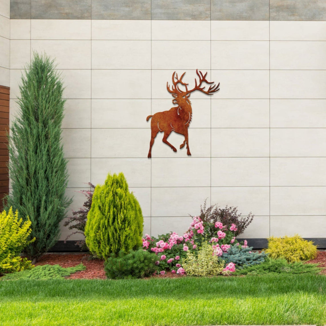 Red Stag Front On - Large Outdoor Wall Art