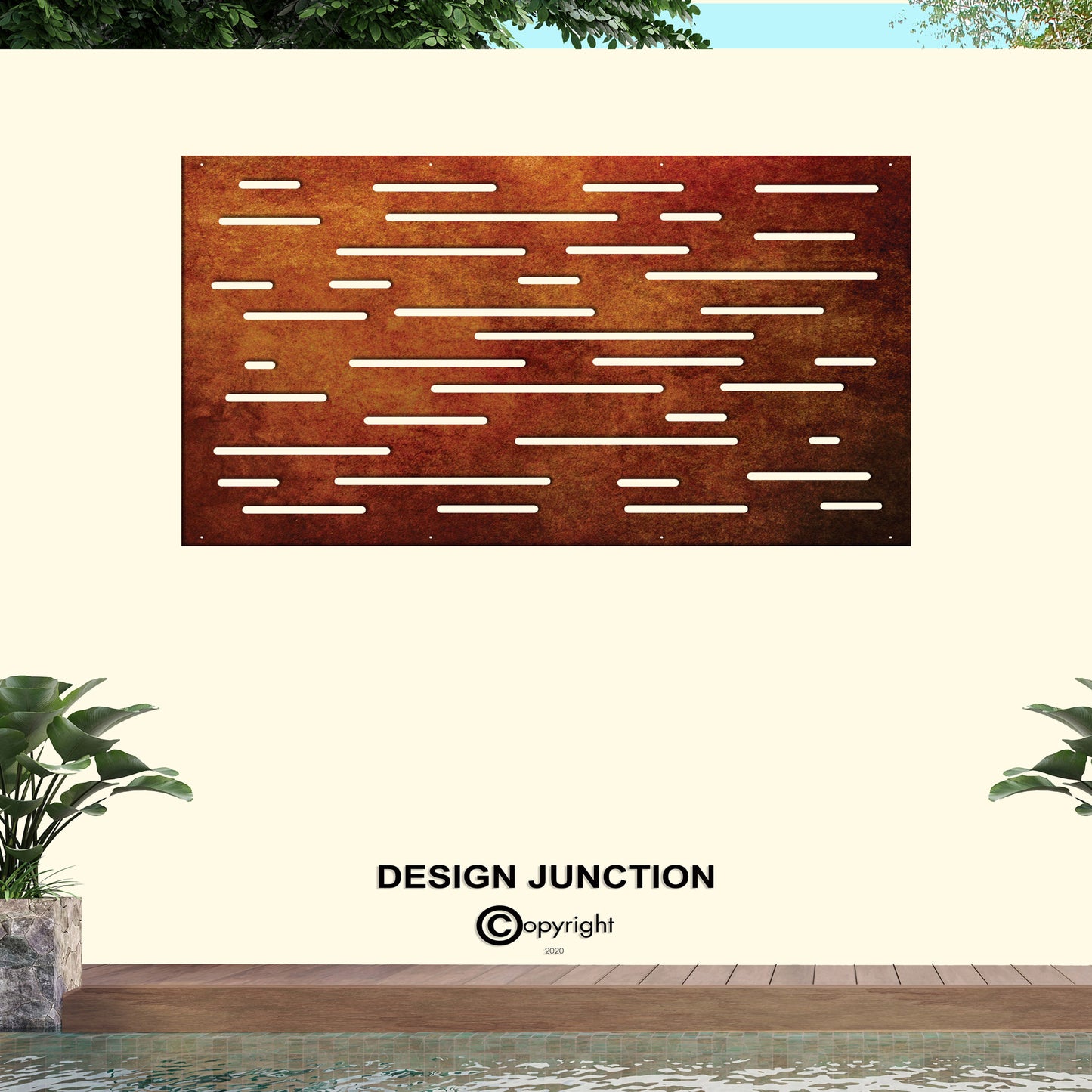 Laser Cut Balustrade Panel - The Horizontal Lines