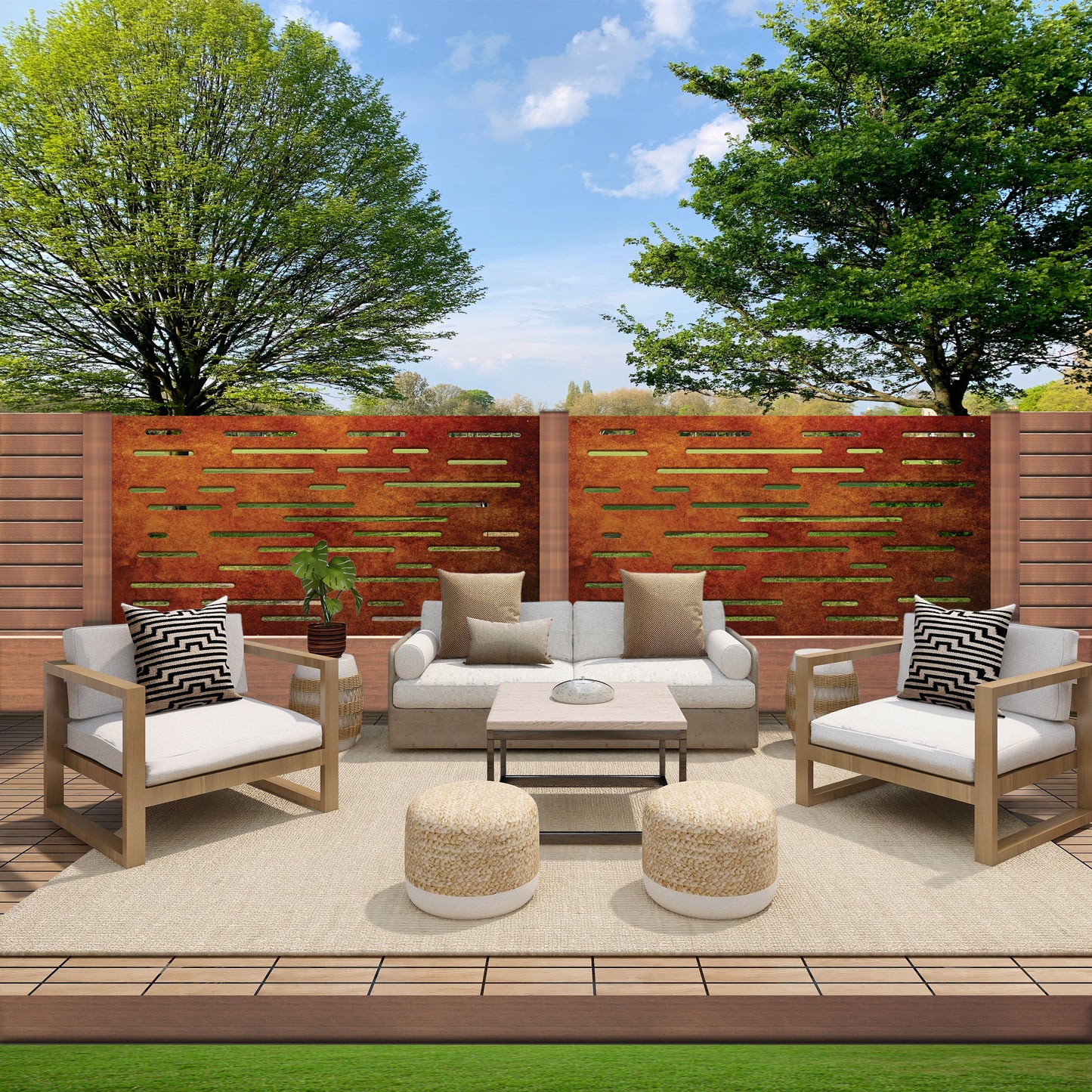 Laser Cut Balustrade Panel - The Horizontal Lines