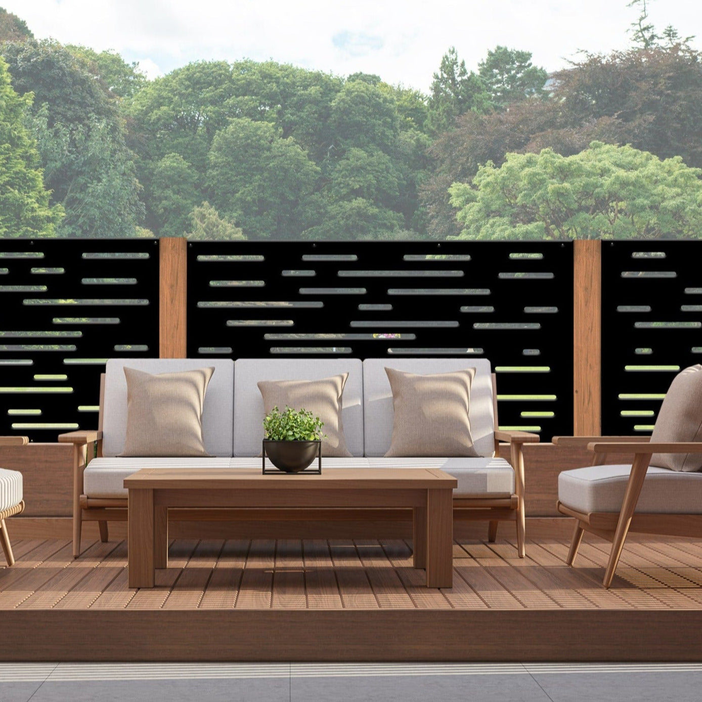 Laser Cut Balustrade Panel - The Horizontal Lines