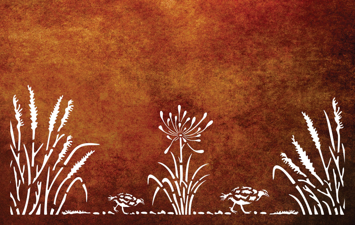 Toe Toe With Weka - Kiwi Bush Collection of Balustrades ( 1735 x 1100 mm )