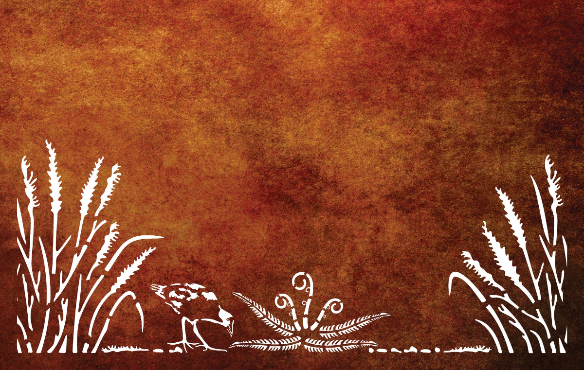 Toe Toe With Pukeko - Kiwi Bush Collection of Balustrades ( 1735 x 1100 mm )