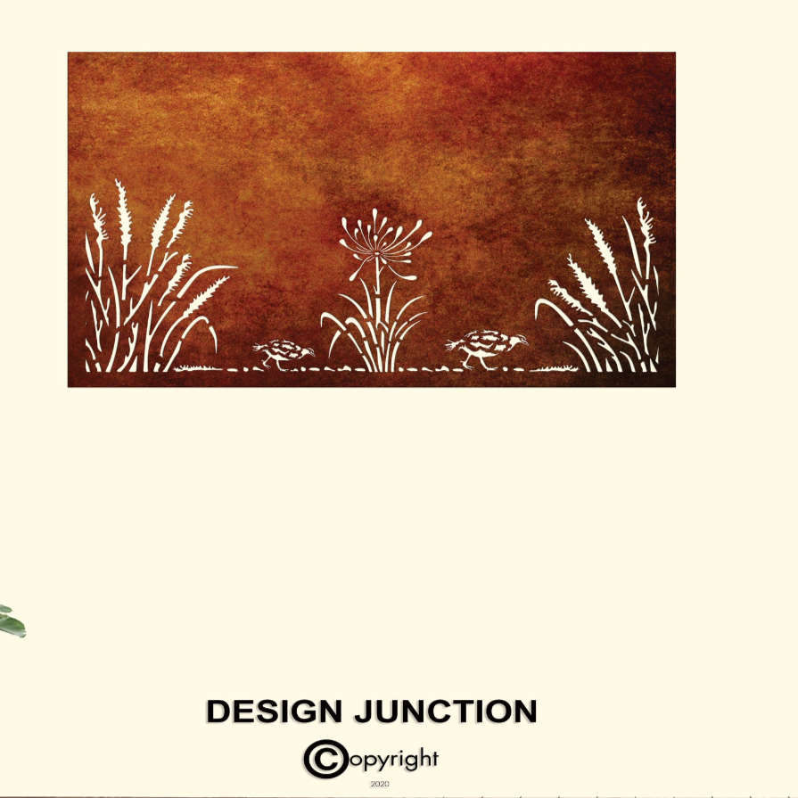 Toe Toe With Weka - Kiwi Bush Collection of Balustrades ( 1735 x 1100 mm )