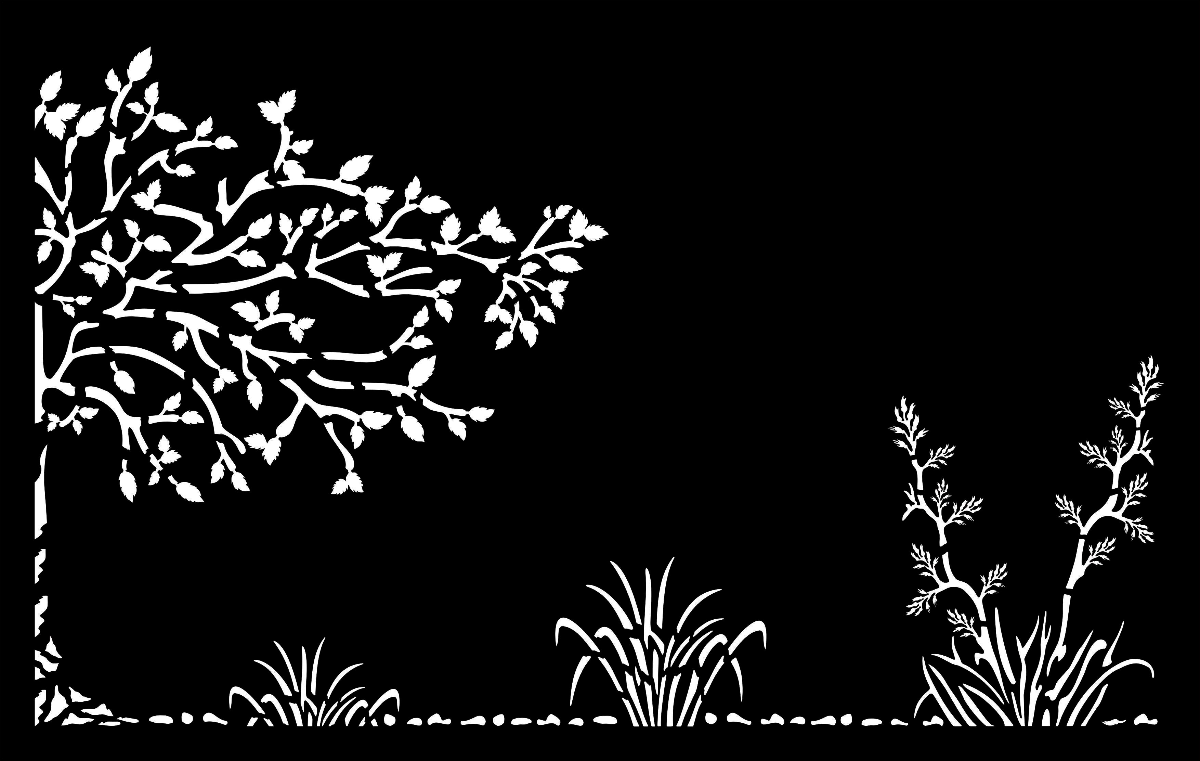 Tree with Toe Toe and Pukeko Metal Art - Set of 2 Balustrades