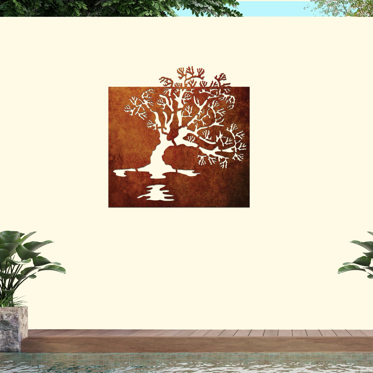 Lake Wanaka Tree - Corten Steel Wall art