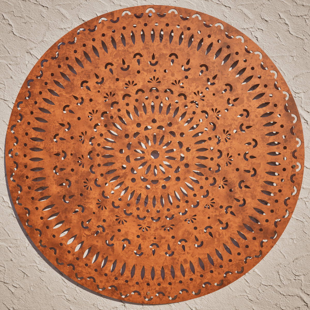 Corten Steel Laser Cut Wall Art - Mandala Tri-Vima **CLEARANCE**