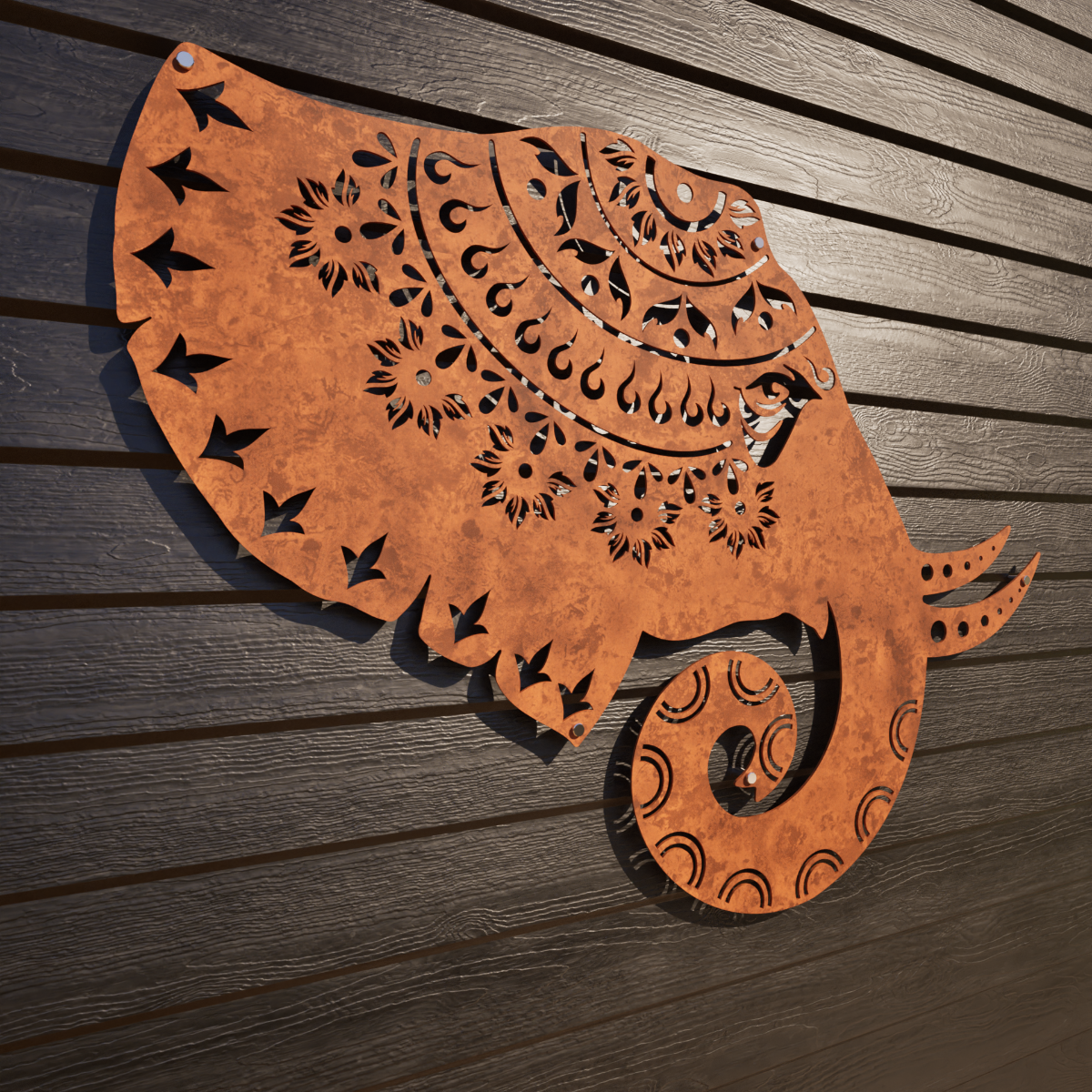 Elephant - Laser Cut Metal Animal Art & Wall Feature