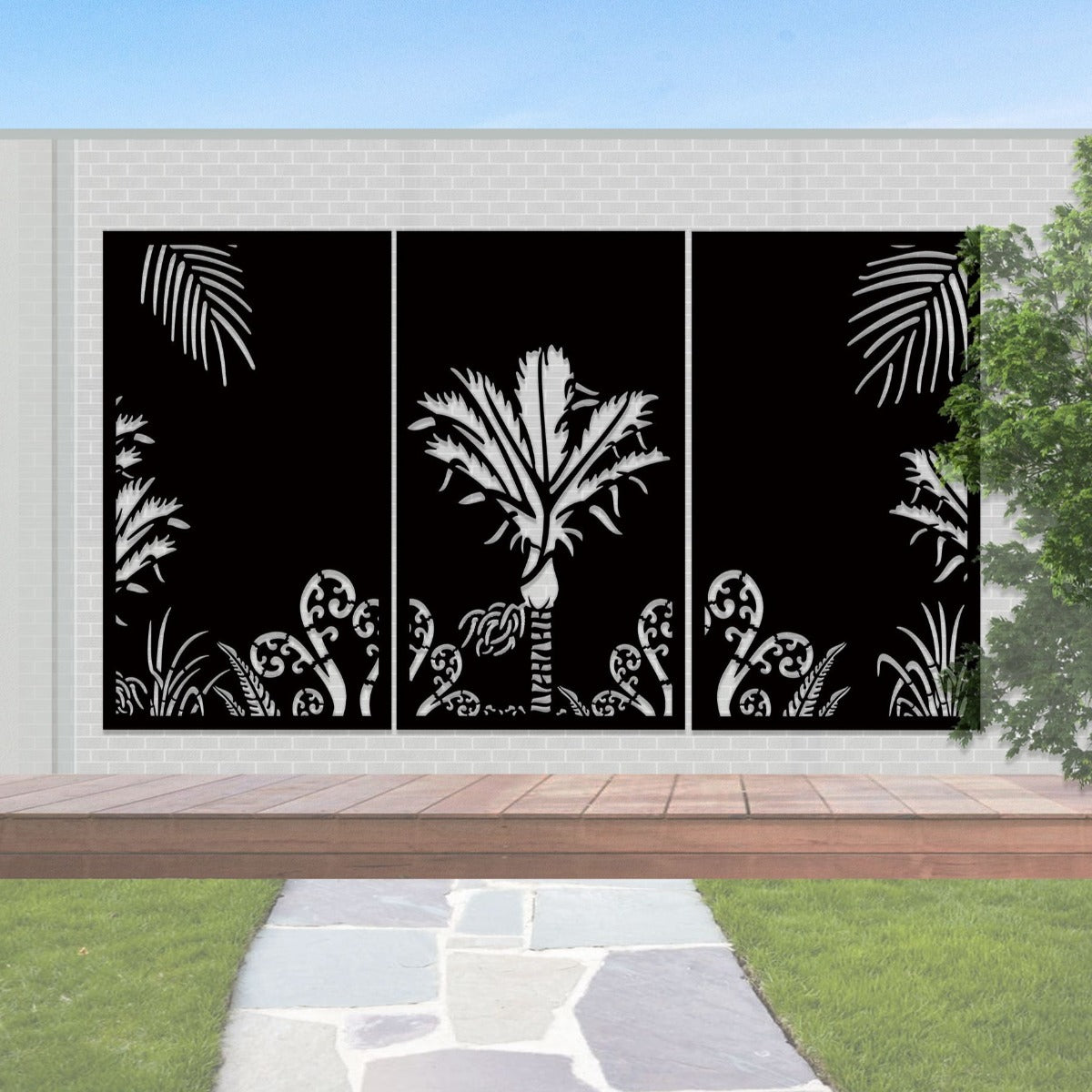Privacy Screen - Nikau Decorative Panel Set