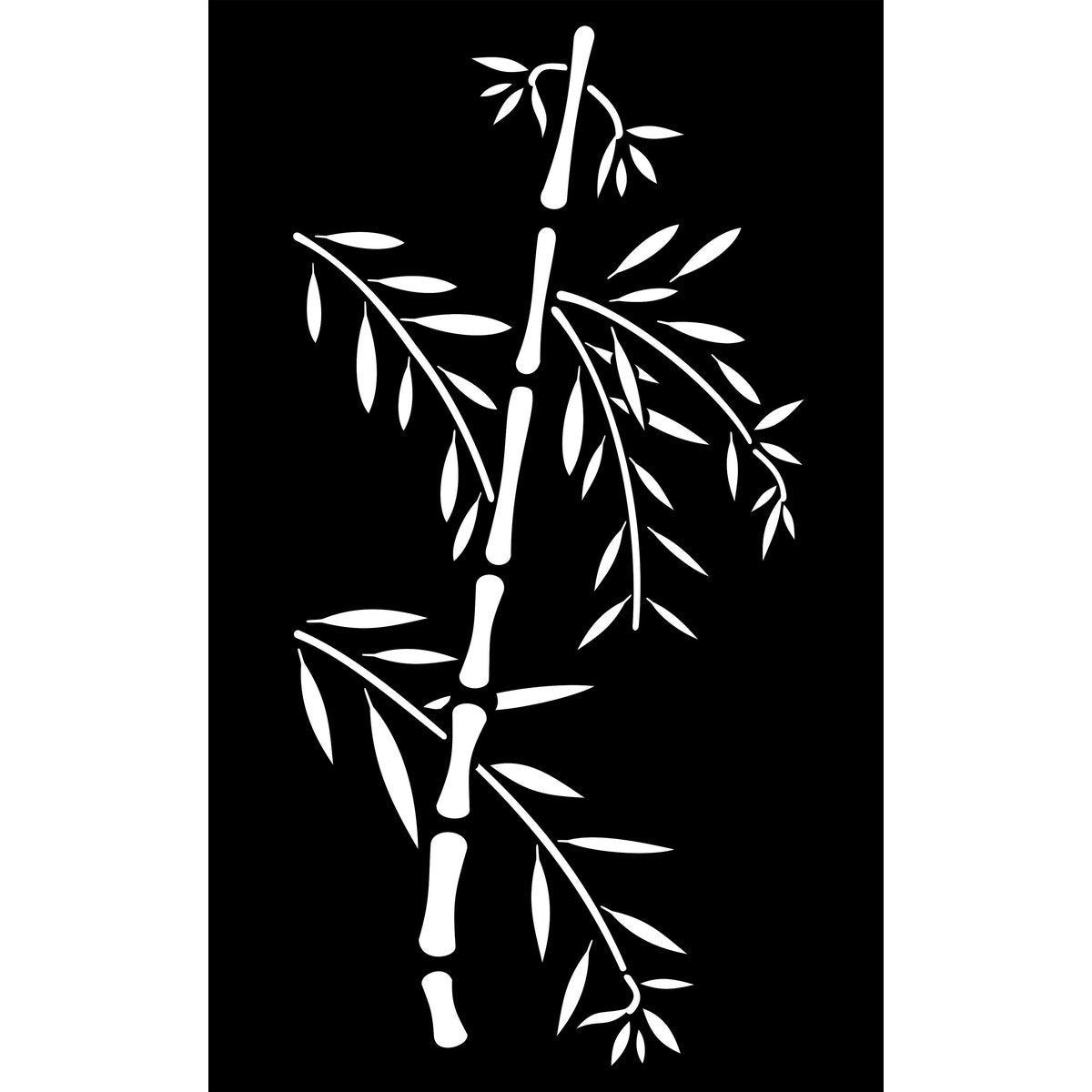 Laser Cut Garden Metal Art Panel - Bamboo 2