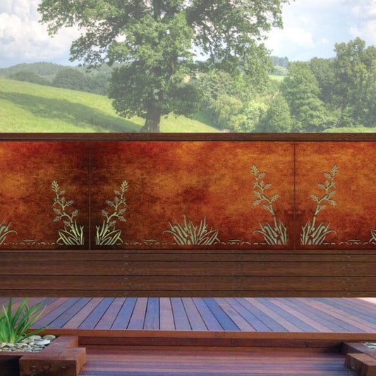 Flax 2 - Kiwi Bush Collection of Balustrades ( 1735 x 1100 mm )
