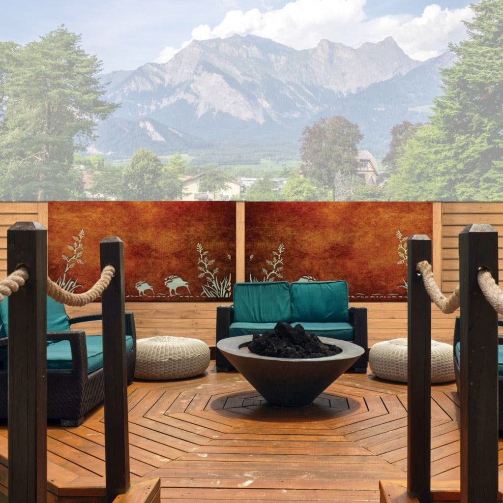 Flex With Kiwi - Kiwi Bush Canvas Collection of Balustrades ( 1800 x 1100 mm )