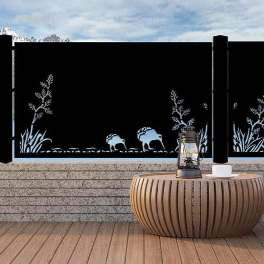 Flex With Kiwi - Kiwi Bush Canvas Collection of Balustrades ( 1800 x 1100 mm )