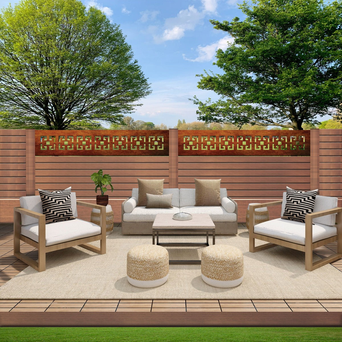 Laser Cut Fence Runner Range -  Geo (DJ02)