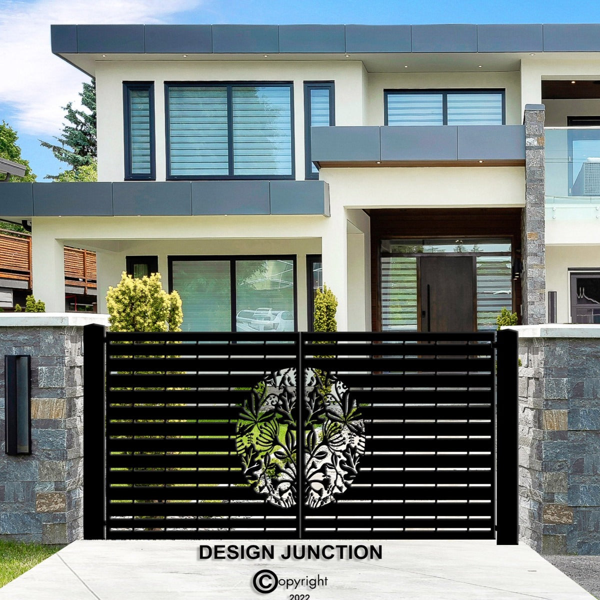 Decorative Entrance Gate  - Native Flowers & Leaves