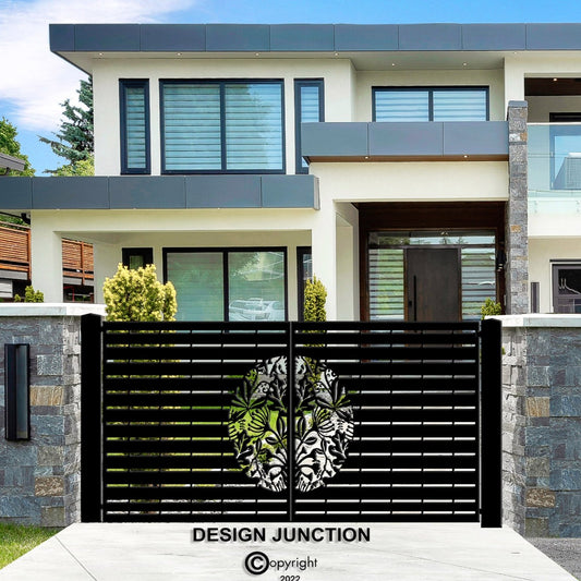 Decorative Entrance Gate  - Native Flowers & Leaves